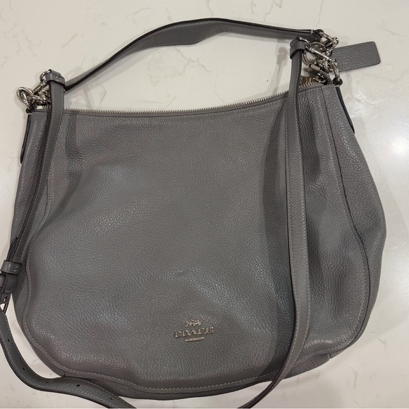 Coach Gray Leather Hobo Bag - Picture 3 of 8